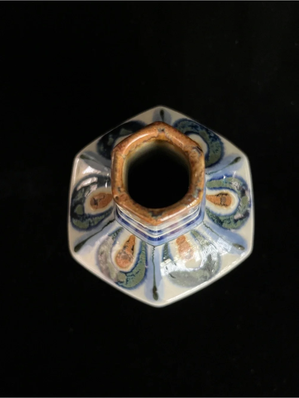 Ken Edwards El Palomar Tonala Mexico Pottery Bird Flower Tall VASE or Decanter